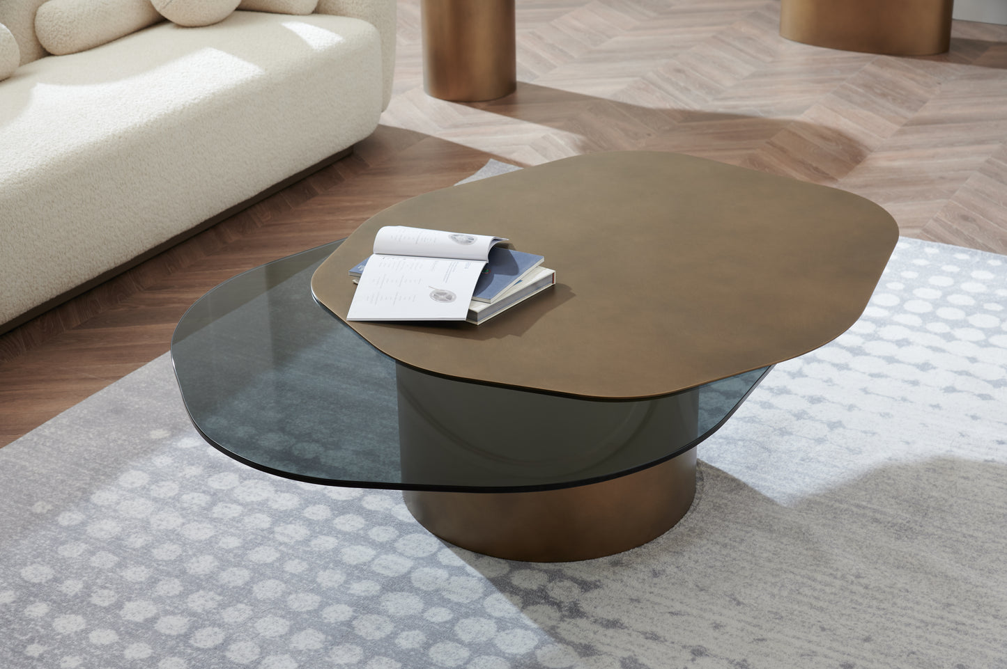 irregular modern coffee table