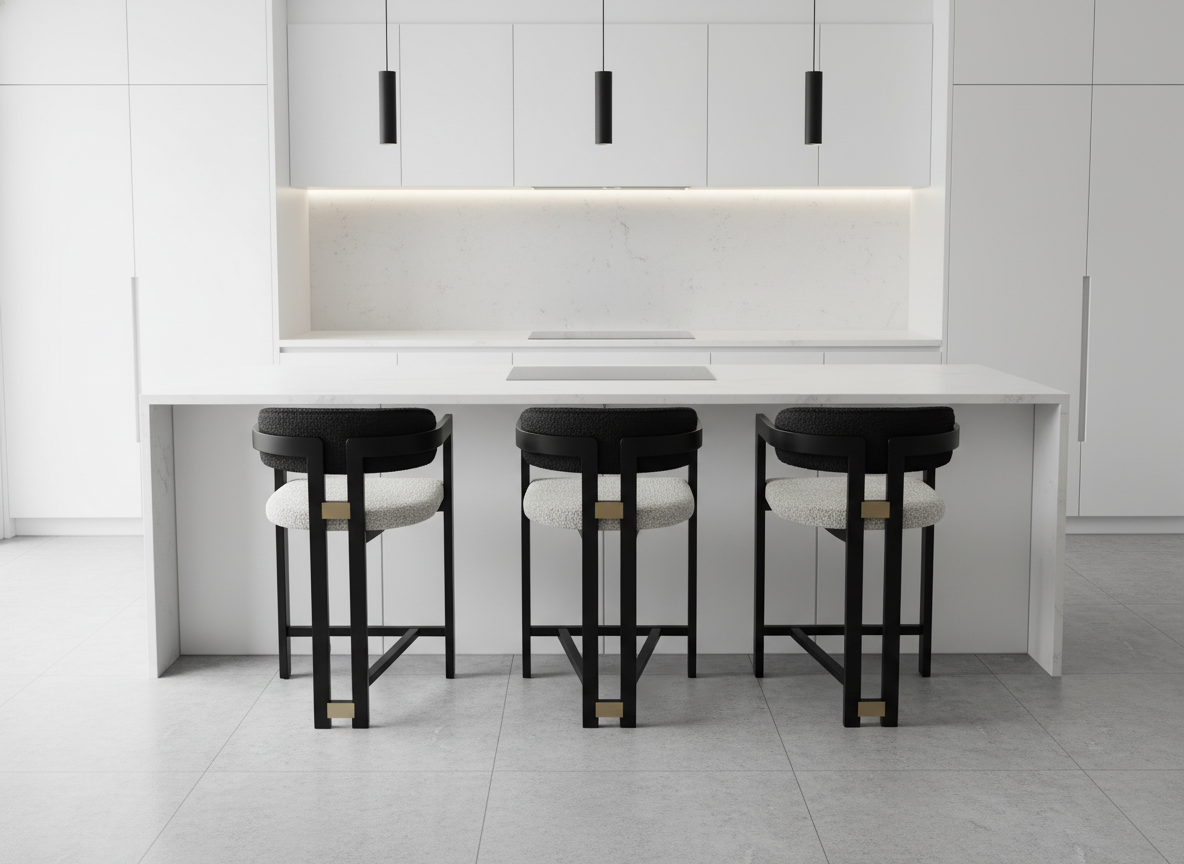 Conan modern glam black counter stool by Statements by J