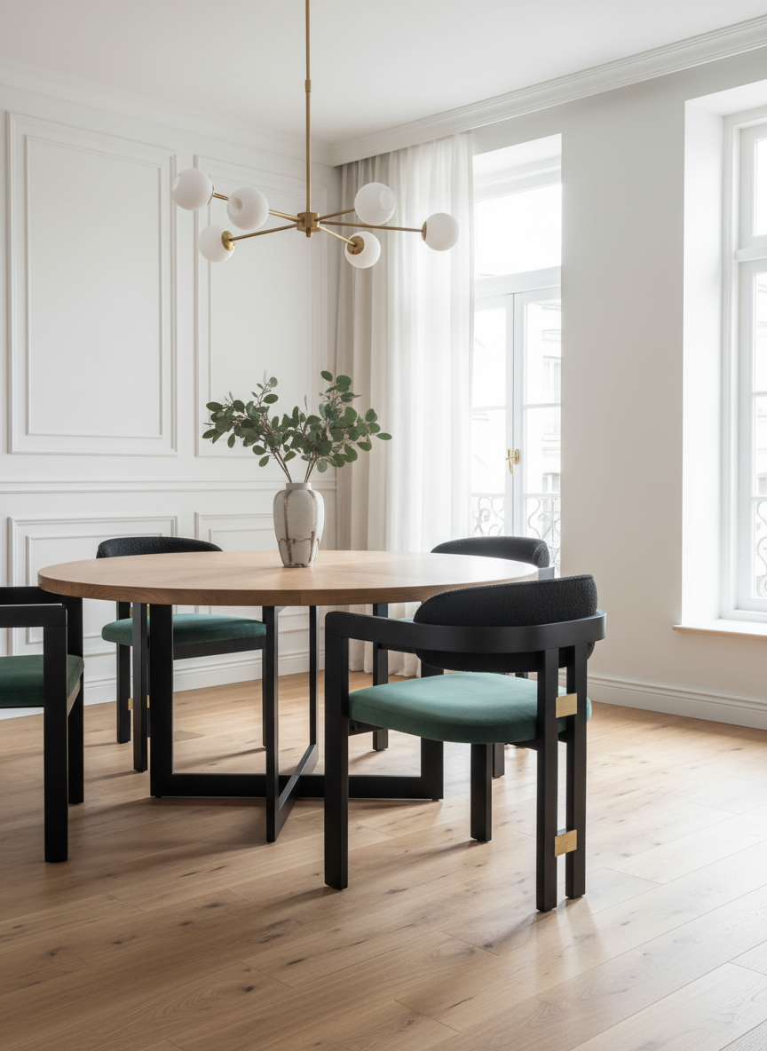 black and green contemporary armchair