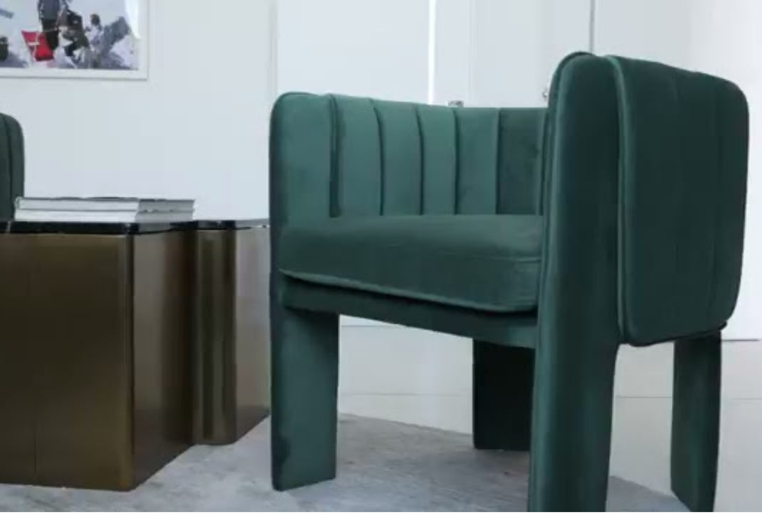 green velvet lounge chair