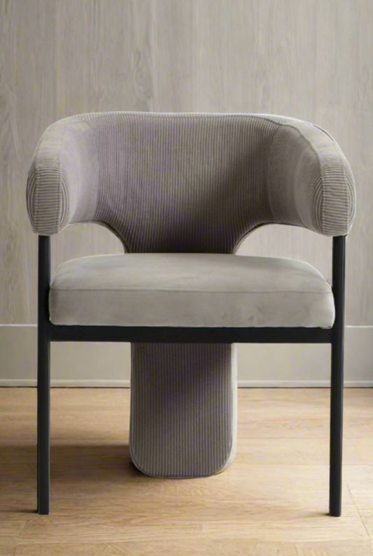 gray velvet dining chair 