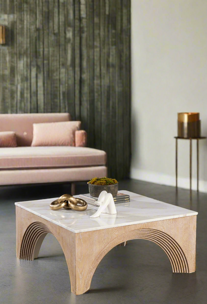 coffee table with marble top