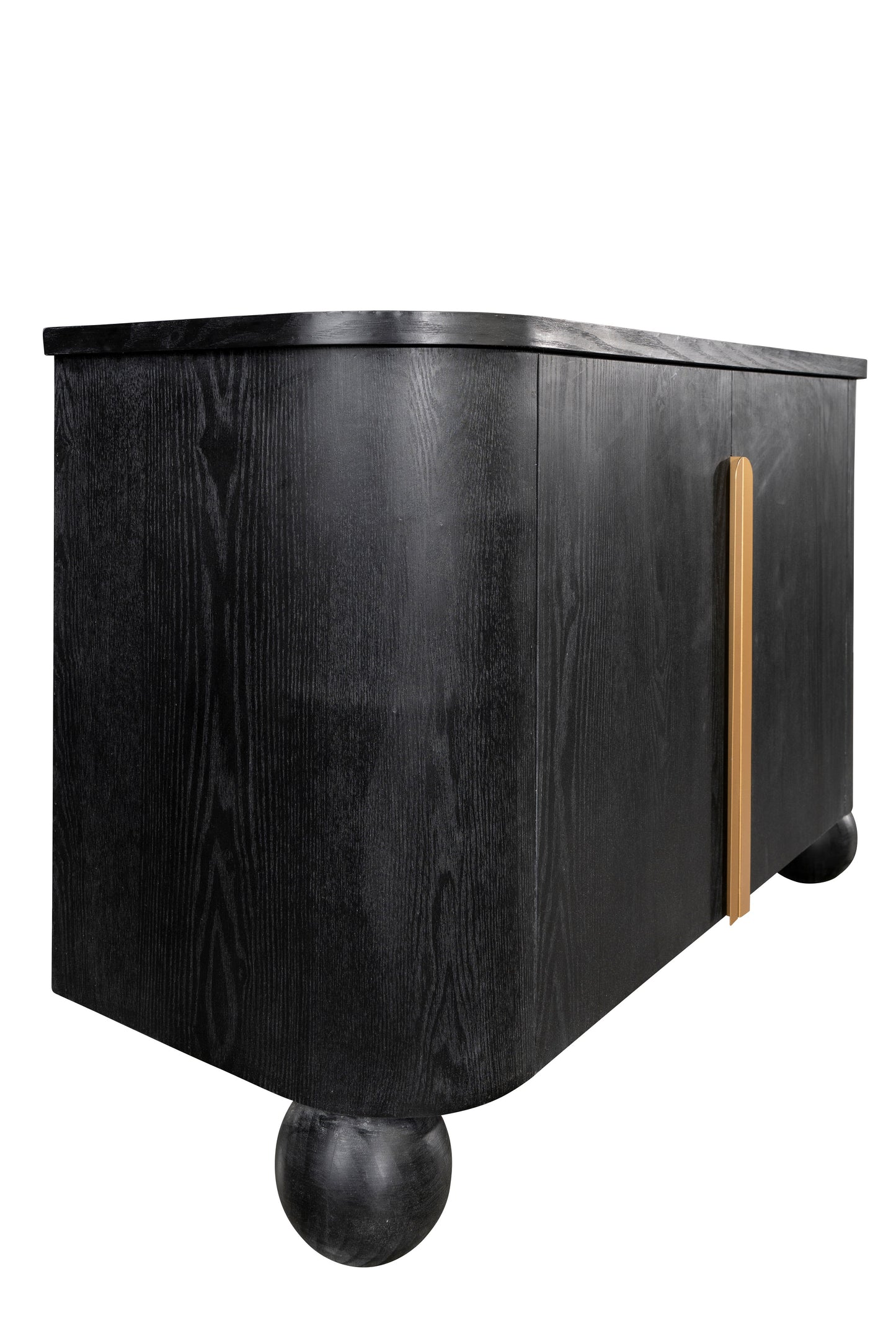 Flamm Accent Cabinet with Ball Feet in Black-PRE-ORDER