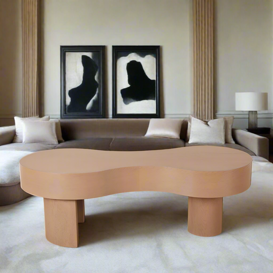 Devi Free Form Wood Coffee Table