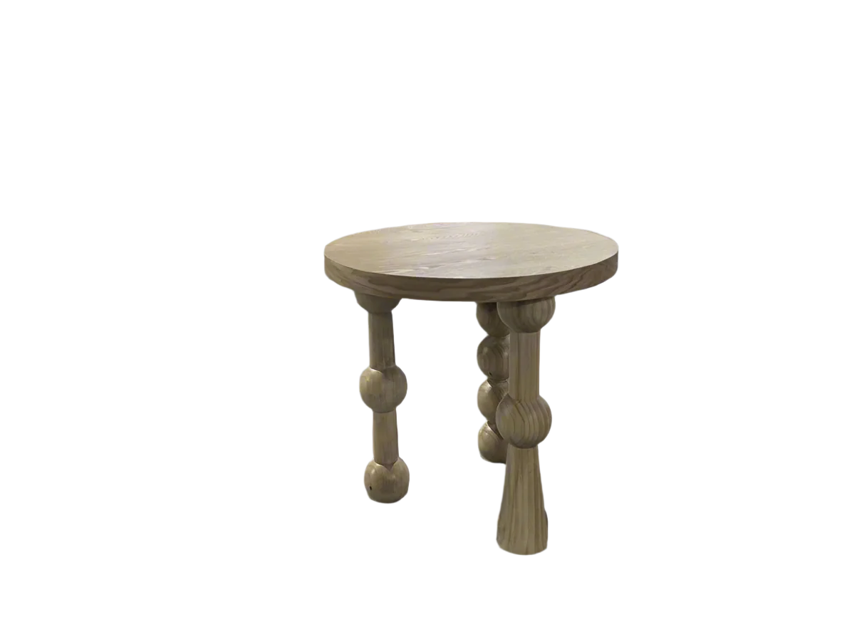 Zenda Wood Accent Side Table 30"h Light Oak