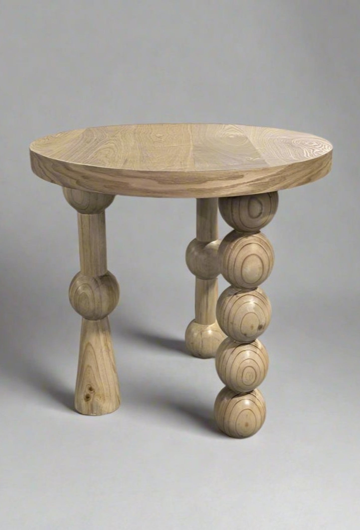 natural wood round table