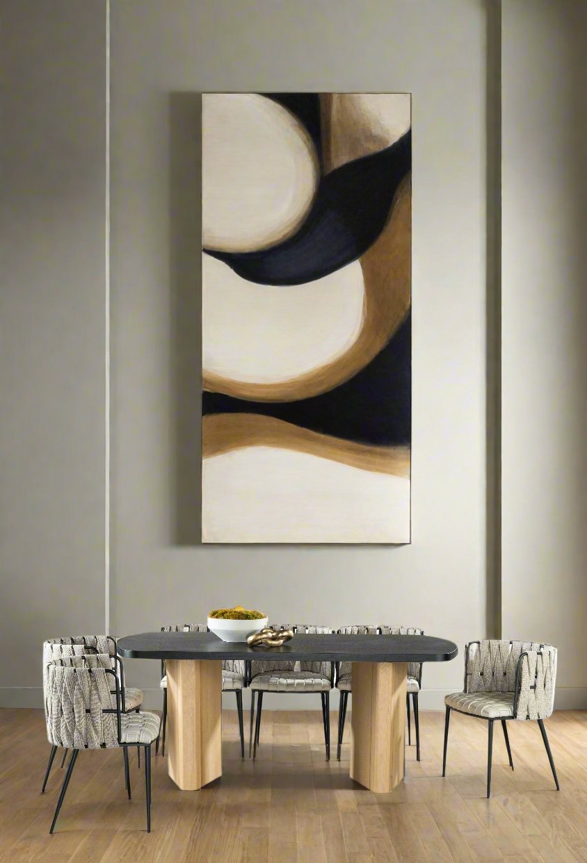 2 tones dining set