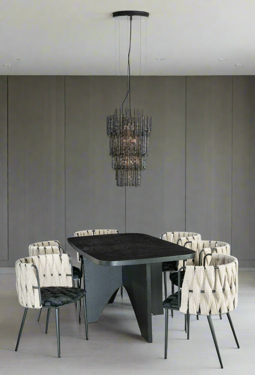 black and white dining room set