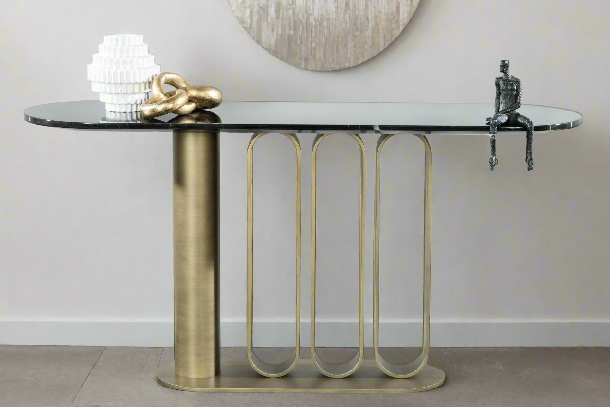 modern marble top console