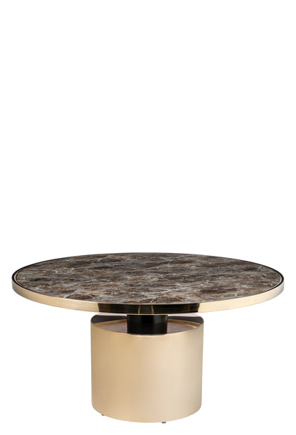 Taylor Set of 2 Coffee Table Set-Brown and Gold