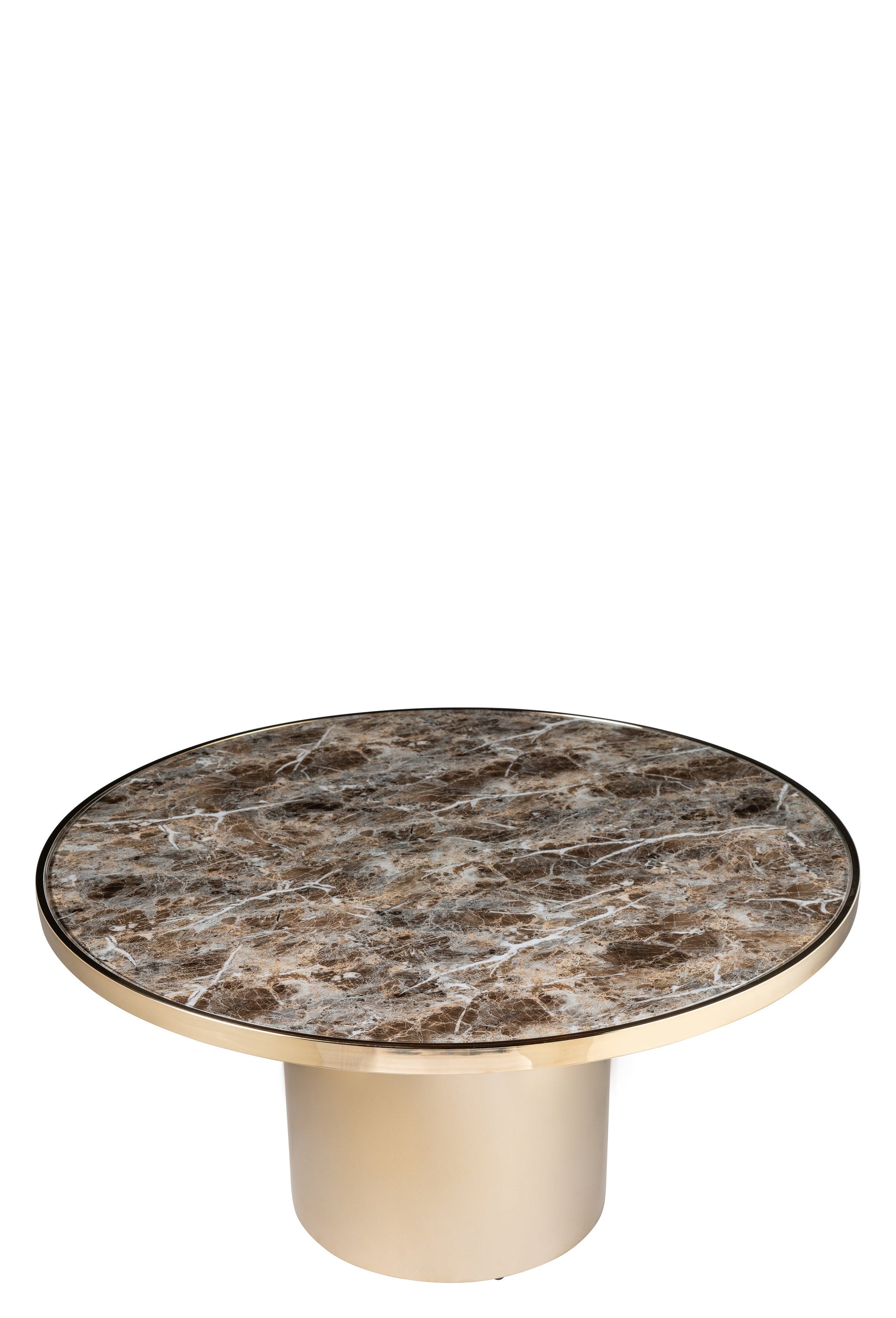 brown round coffee table