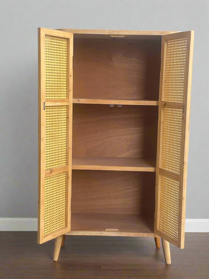 bar cabinet with cane door