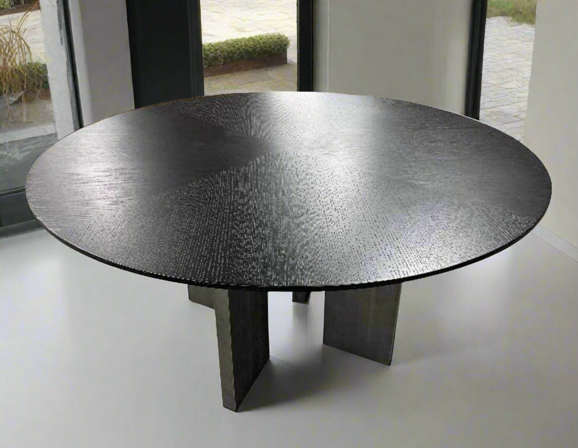 black wood dining table