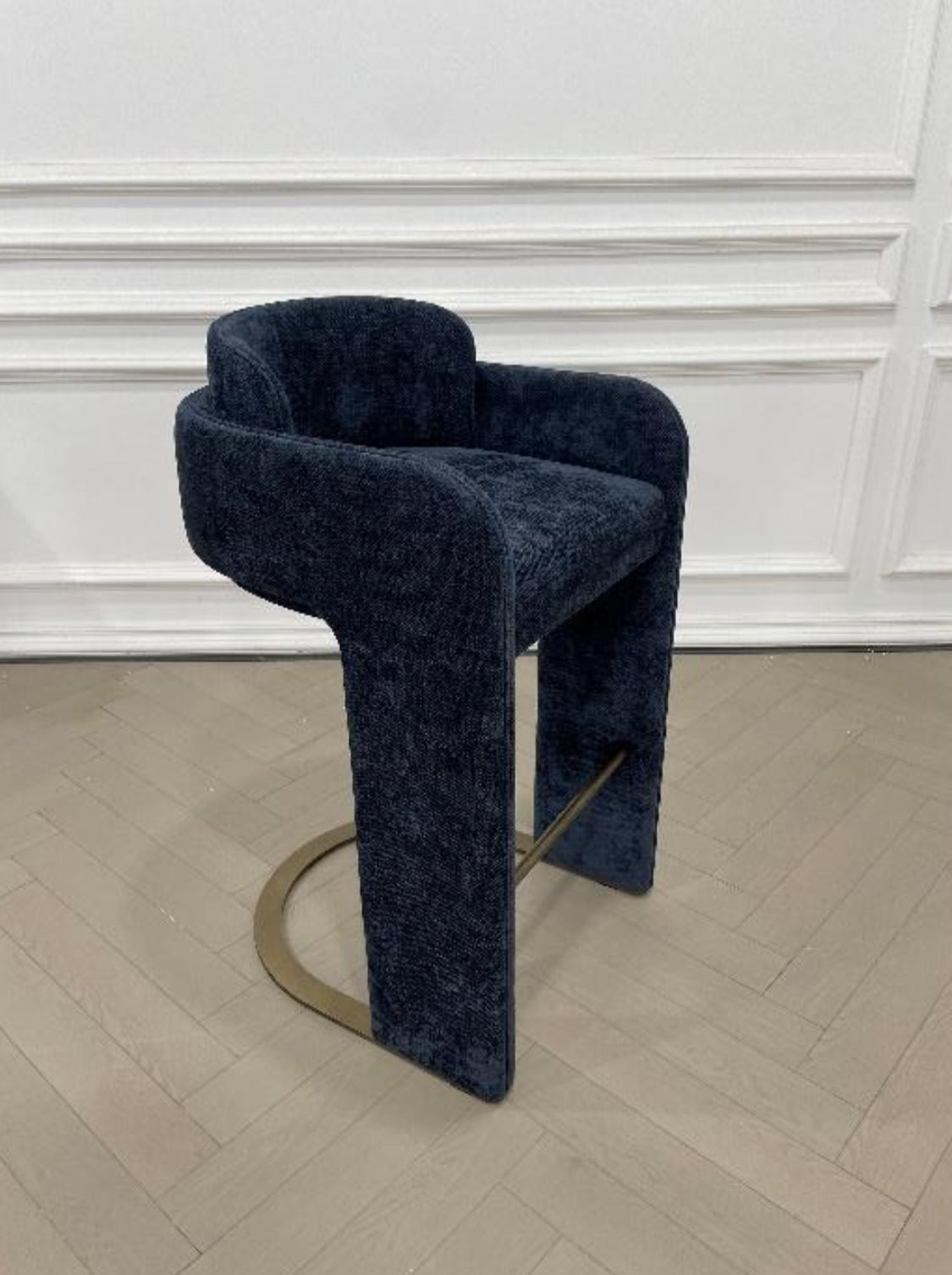 luxury indigo blue bar stool