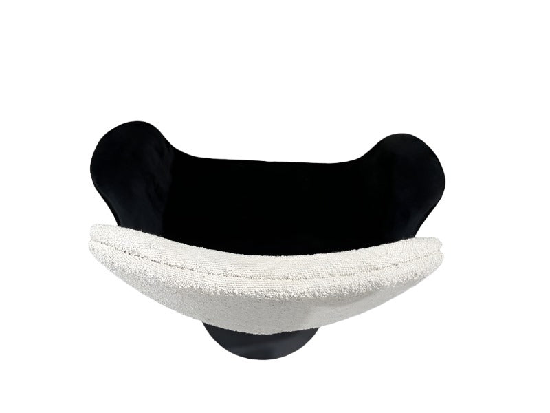 Tulip Swivel Chair in Black and White