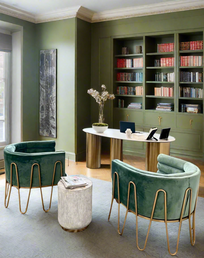 unique green accent chairs