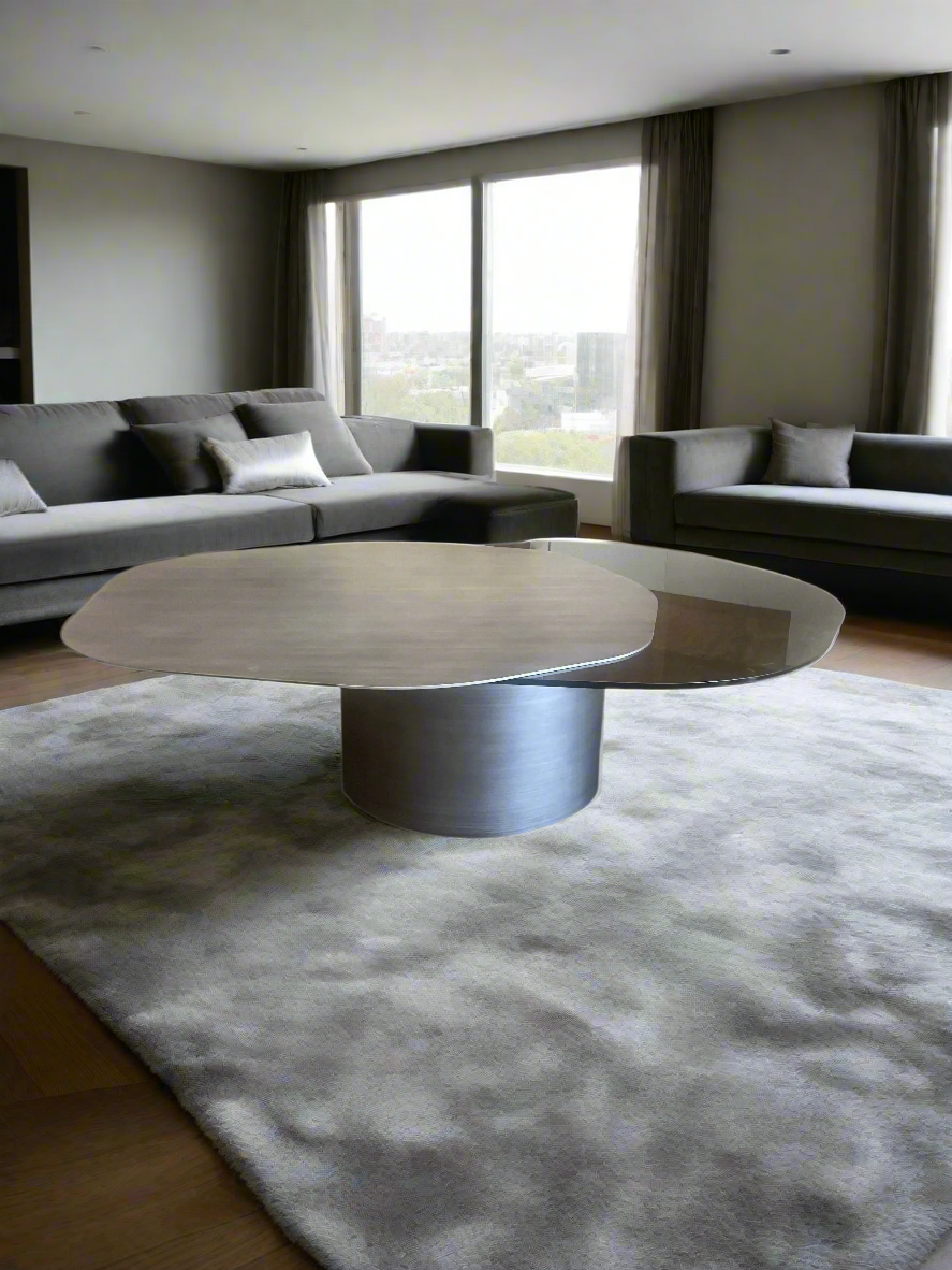 chrome coffee table
