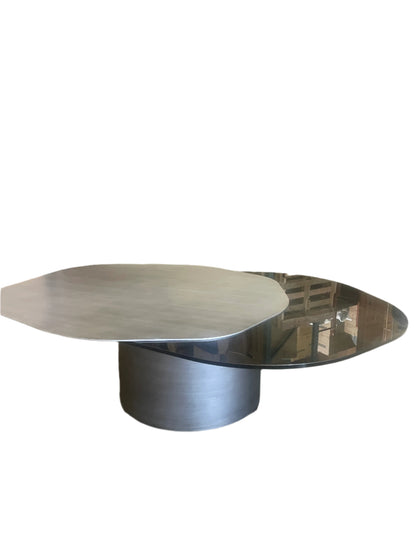 chrome coffee table
