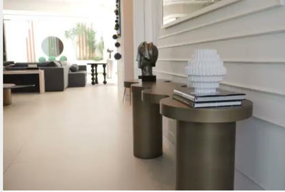 Modern Irregular Shape Nuage Console Table in Brass