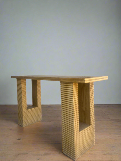 fluted console table