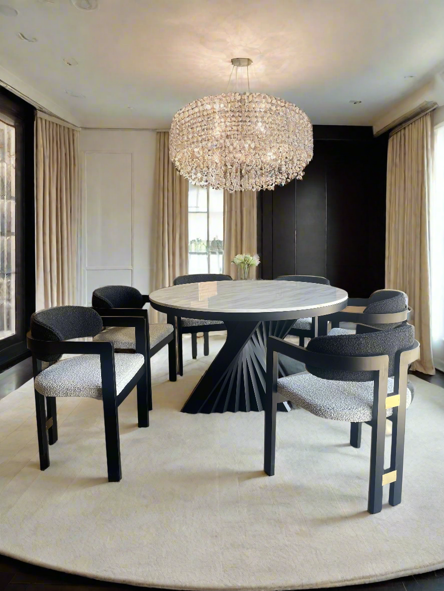 modern glam dining room set