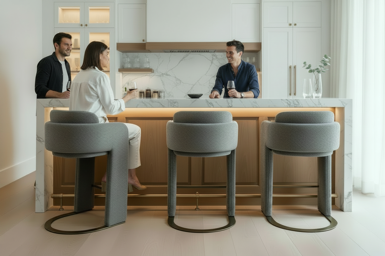 luxury gray counter stools