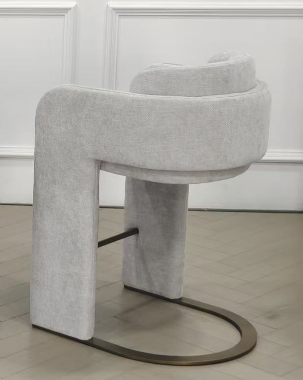 modern white upholstered counter stool