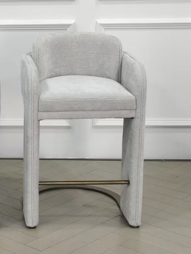 white and gold counter chairs