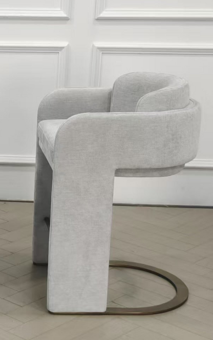 whit velvet kitchen stool