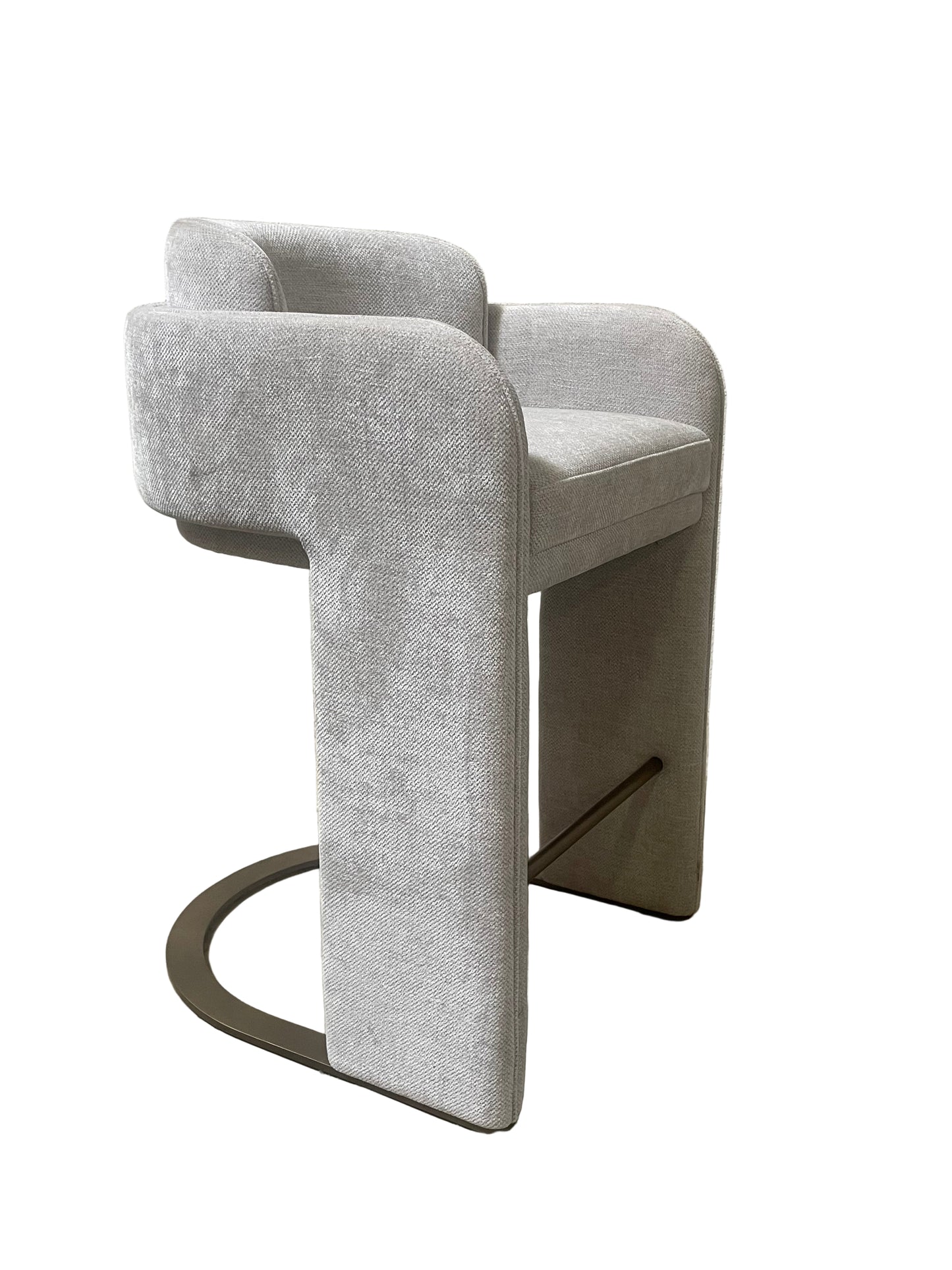 white velvet counter stools