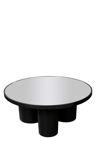 Balmain Mirrored Top Coffee Table in Black