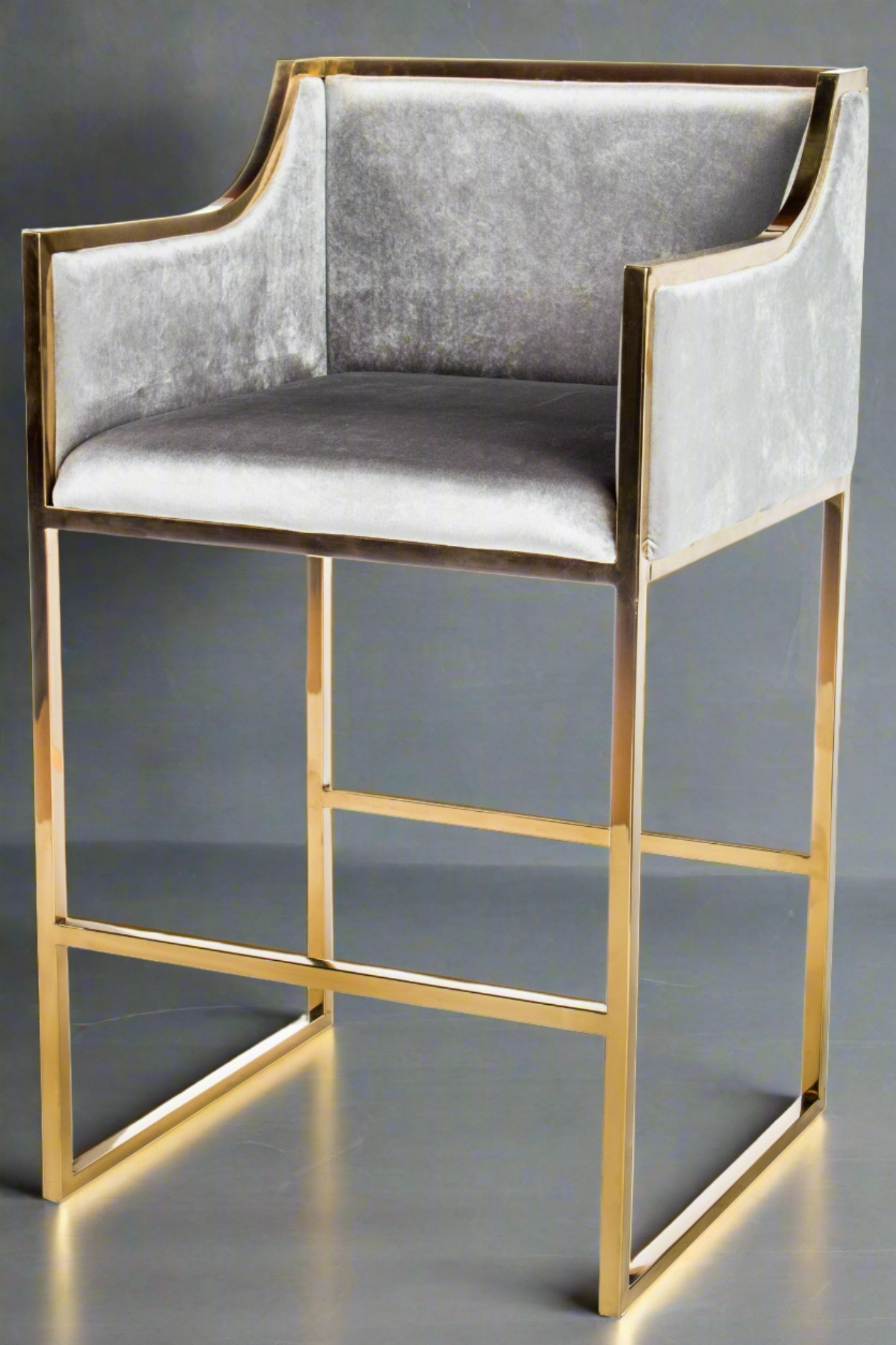 Erin Gold Counter Chair in Gray