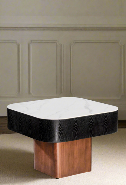 Styles Ceramic Top End Side Table  with Storage