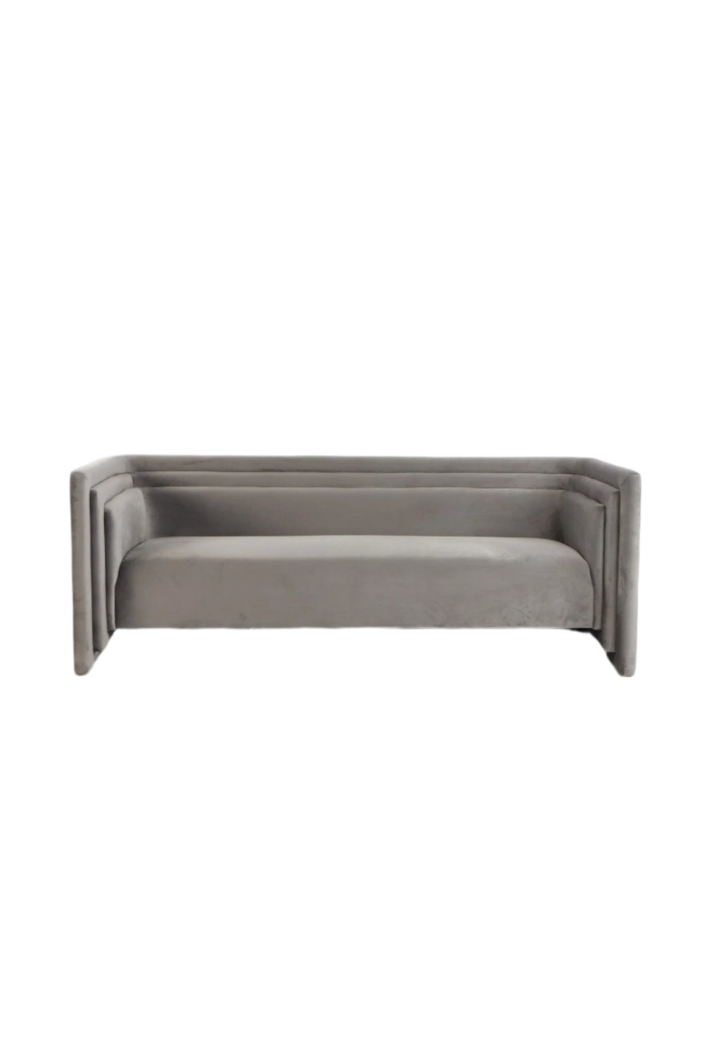 gray modern long sofa