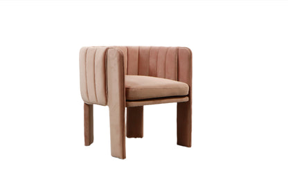 pink armchair