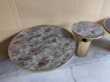 Taylor Set of 2 Coffee Table Set-Brown and Gold