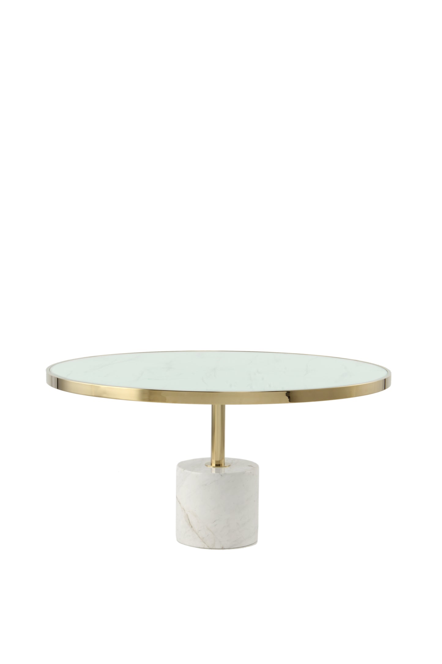 Kaia Marble Base Coffee Table Set-White and Gold