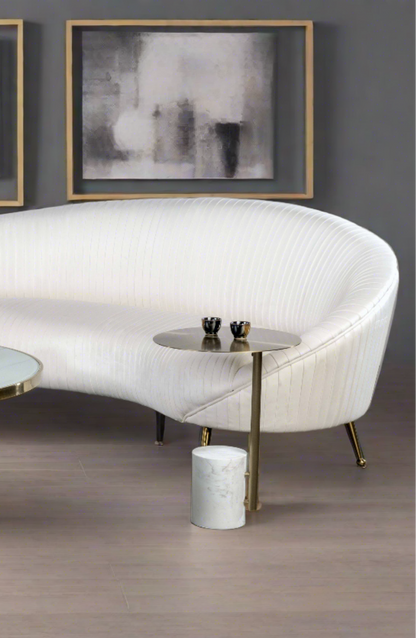 white marble side table