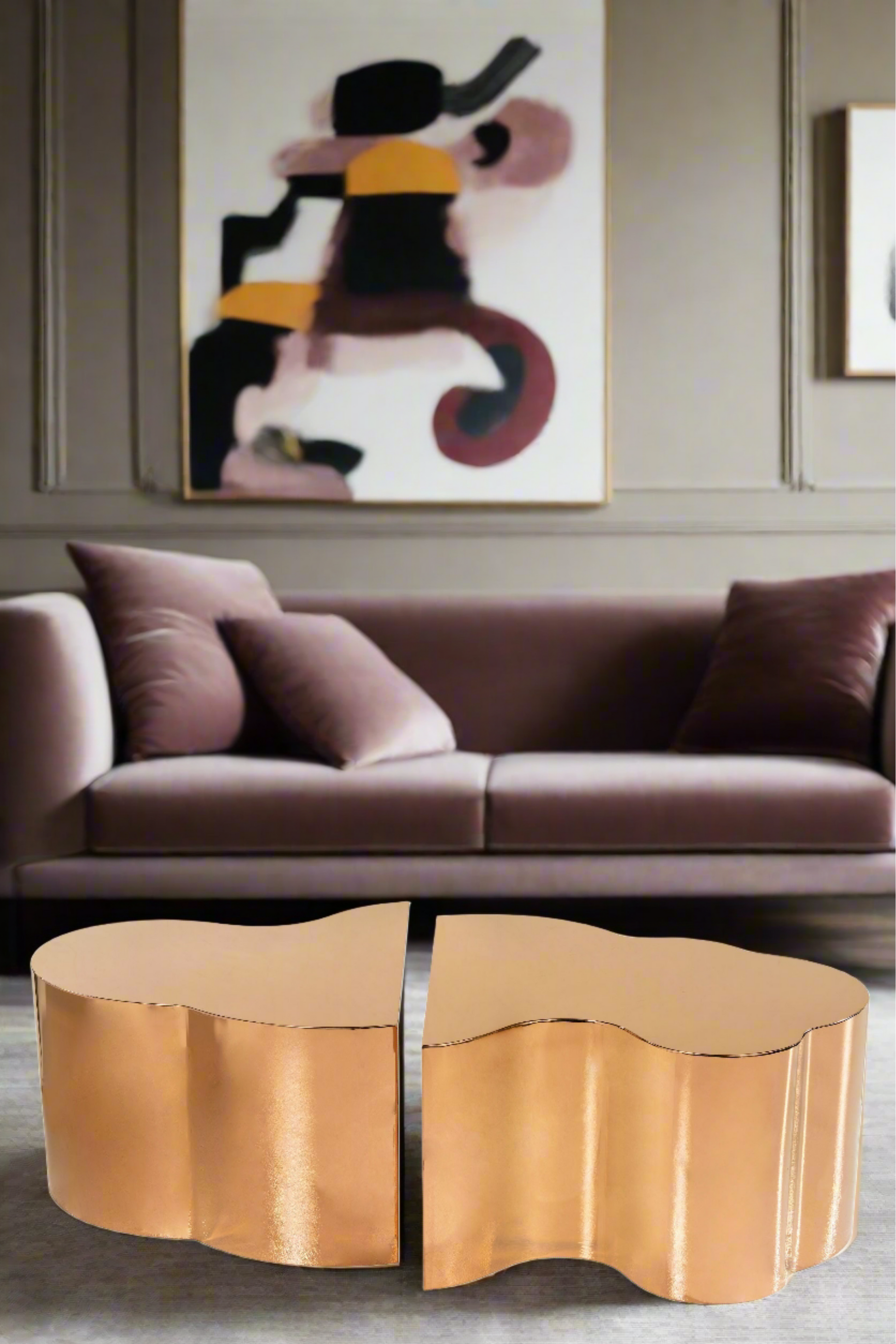 irregular shape coffee table