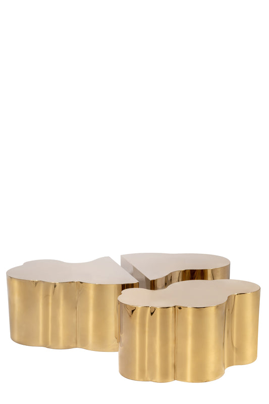 Kate And Luca Coffee Table Set in Gold