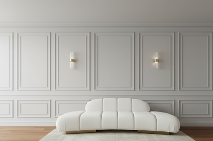 Le Croissant Modern Curved Sofa in White