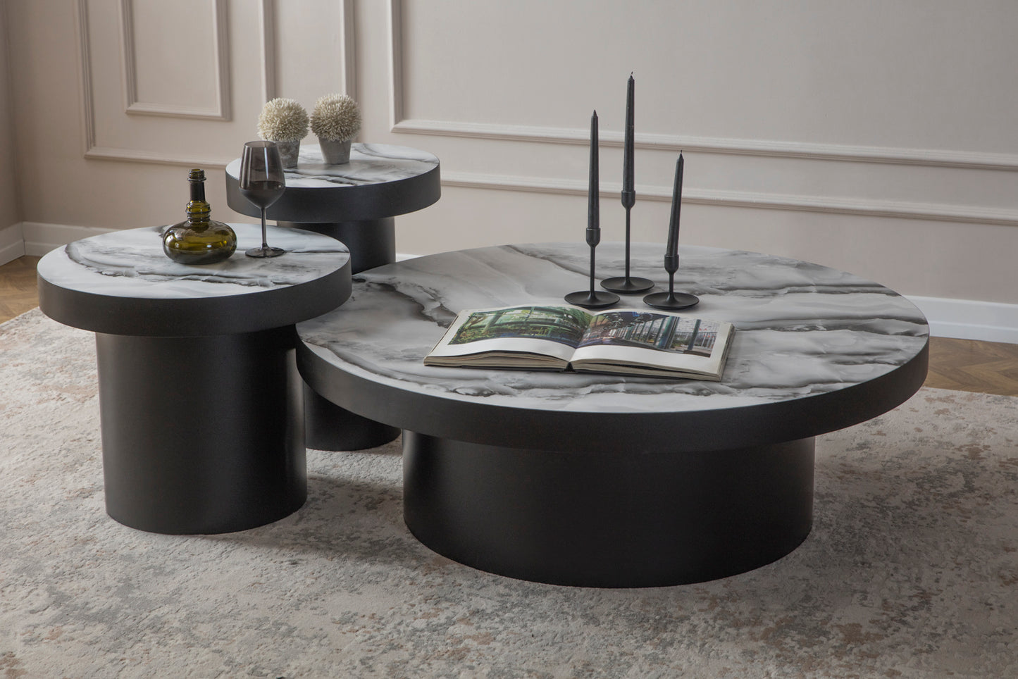 black coffee table set