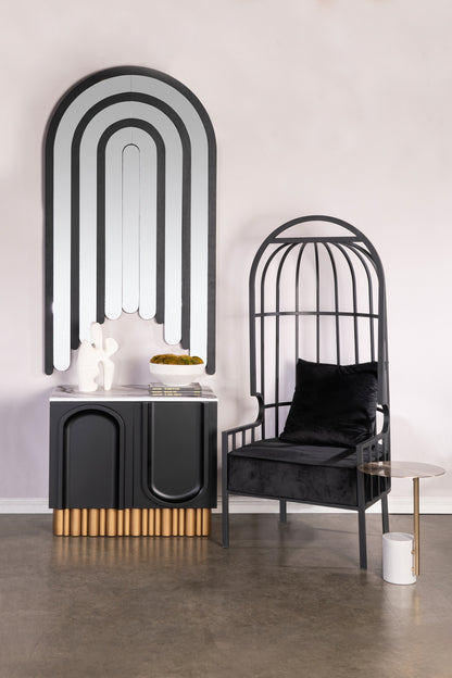 modern glam black chair