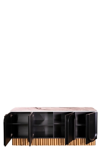 Cara Black and Gold Sideboard