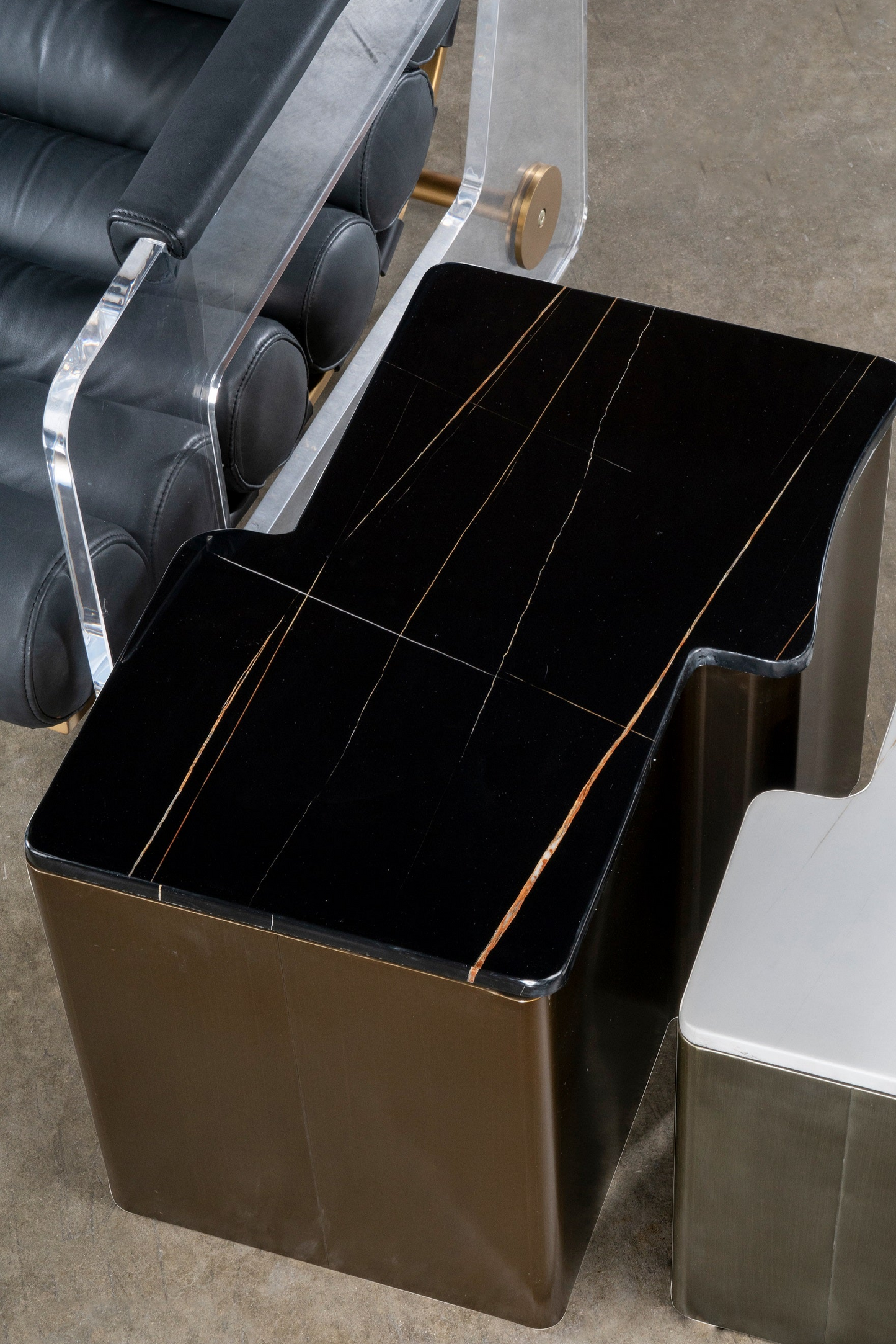 black marble side table