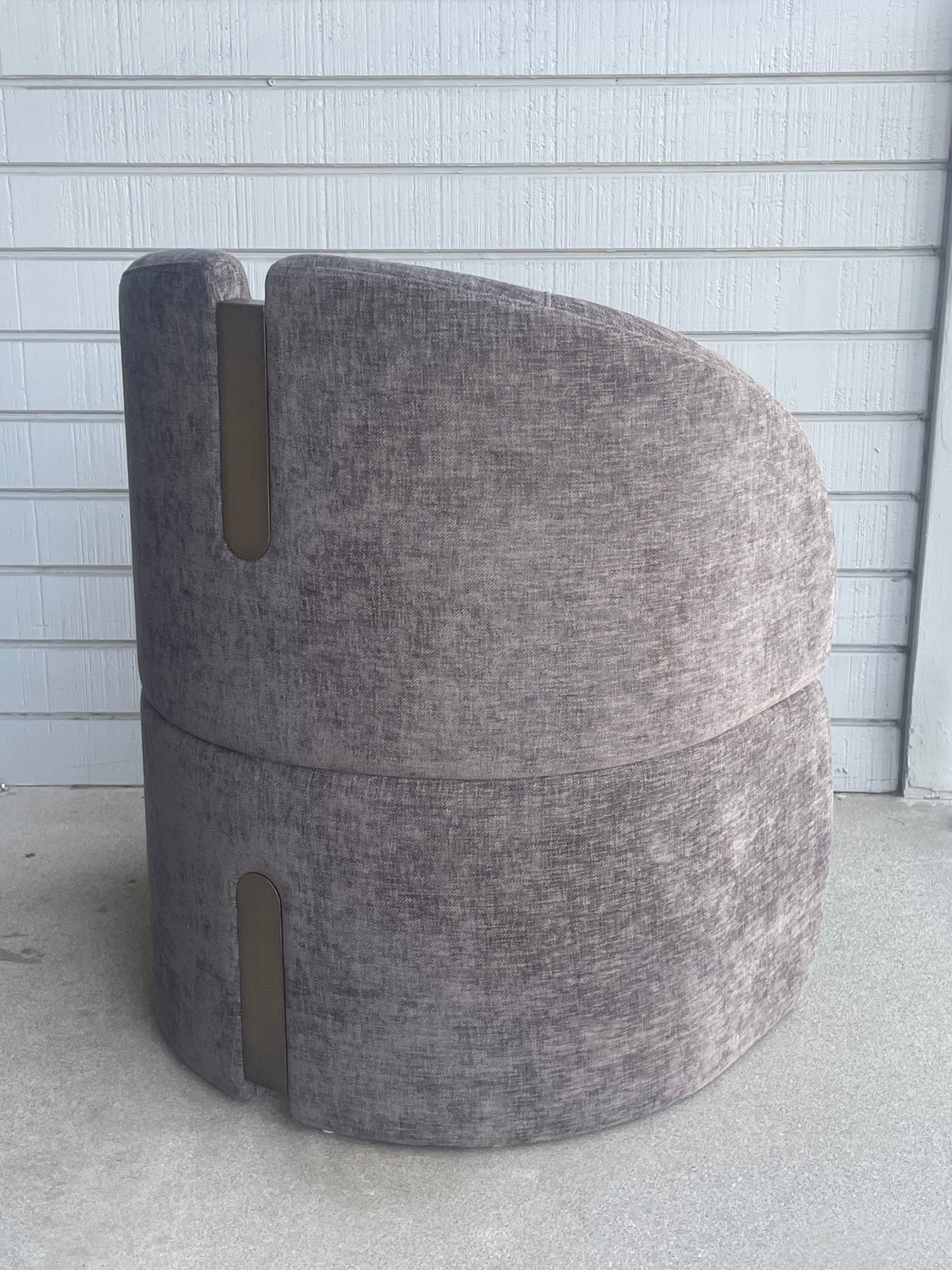 chenille dining chair brown