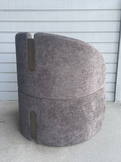 chenille dining chair brown