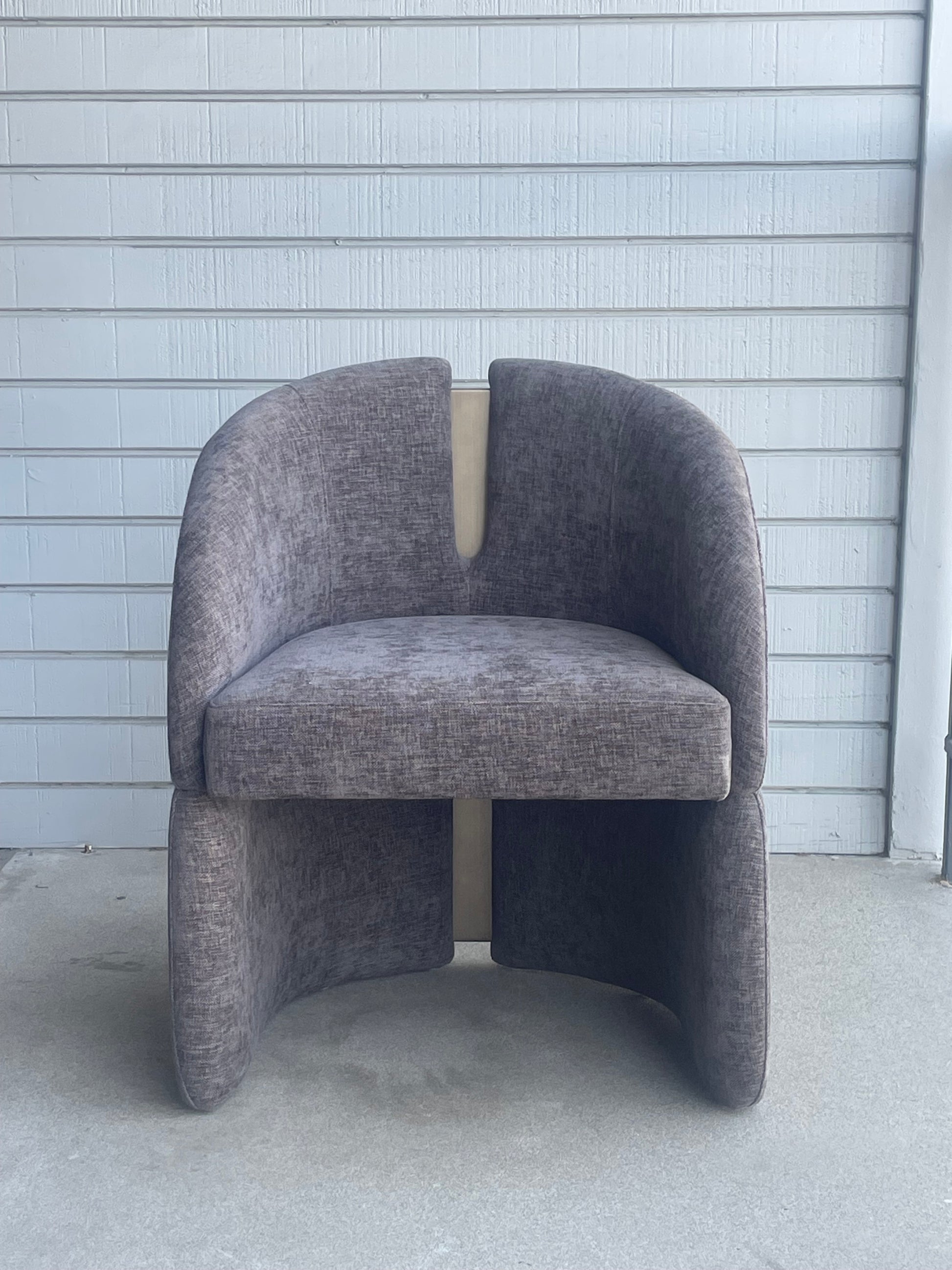 modern upholstered brown dining chair