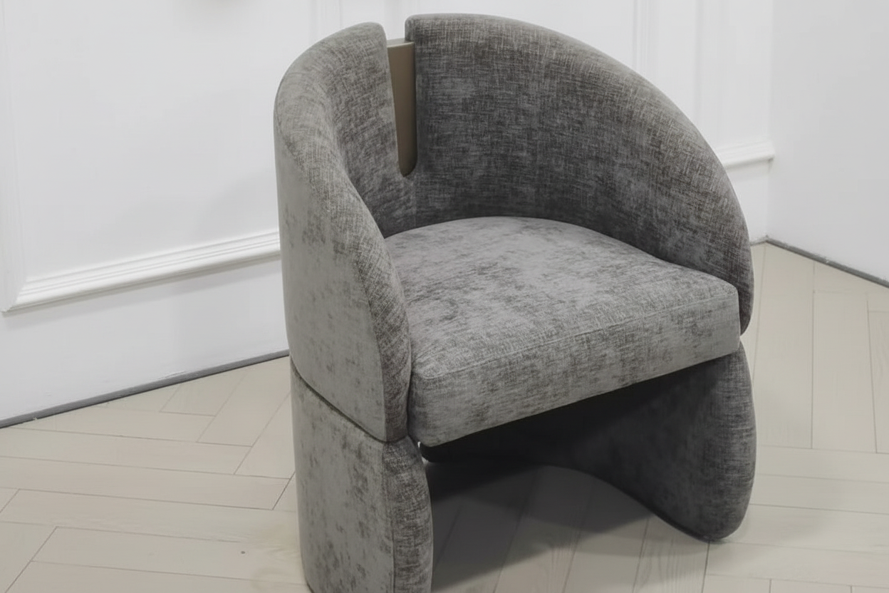 brown upholstered dining chair