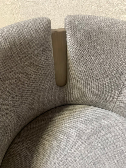 gray velvet dining chair with arms